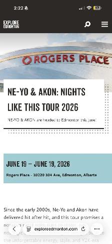 1 (587) 785-3222 free Neyo and Akon tickets