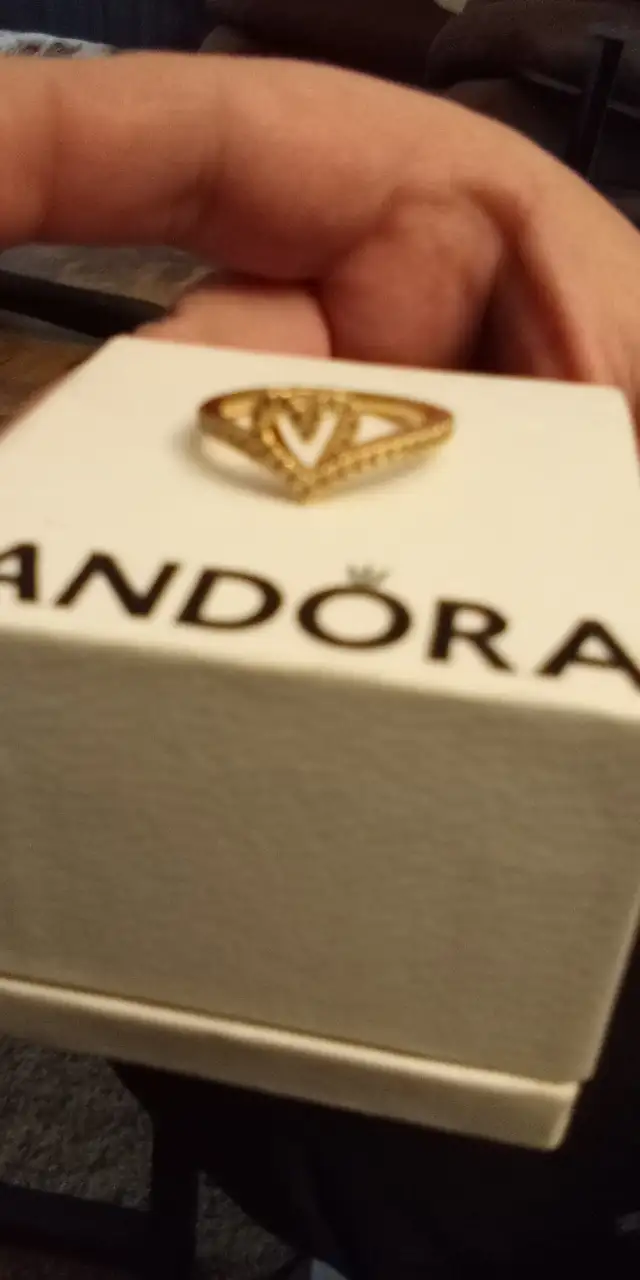 Pandora Gold Heart Promise Ring