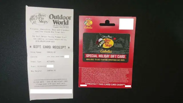$330 value Bass Pro Gift Card, asking for $300