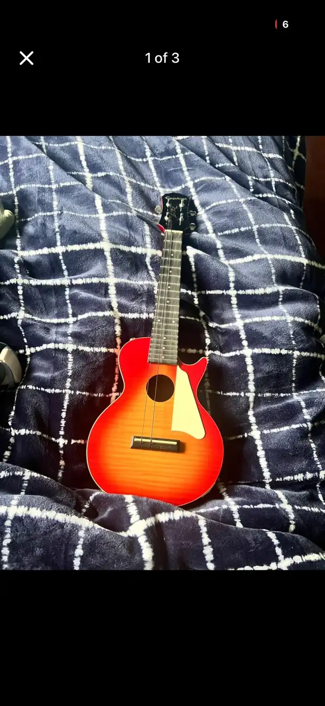Les Paul Acoustic/Electric Soprano Ukulele - Cherry Sunburst (mi