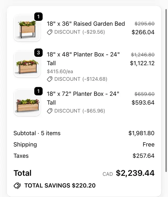 Cedar Planter boxes