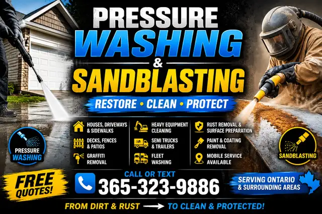 Mobile pressure washing & Sandblasting