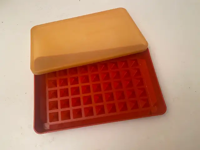 Plat Tupperware pour saucisses, 10$,