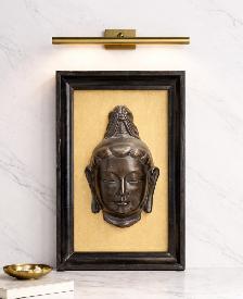 Antique Framed Buddha Head Mask Framed Art
