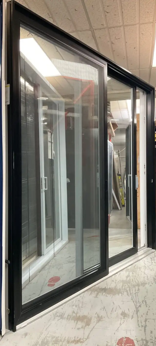 1474PP Porte patio LOFT Aluminium 9 Noire 107×95 1/2 ouv. Droite
