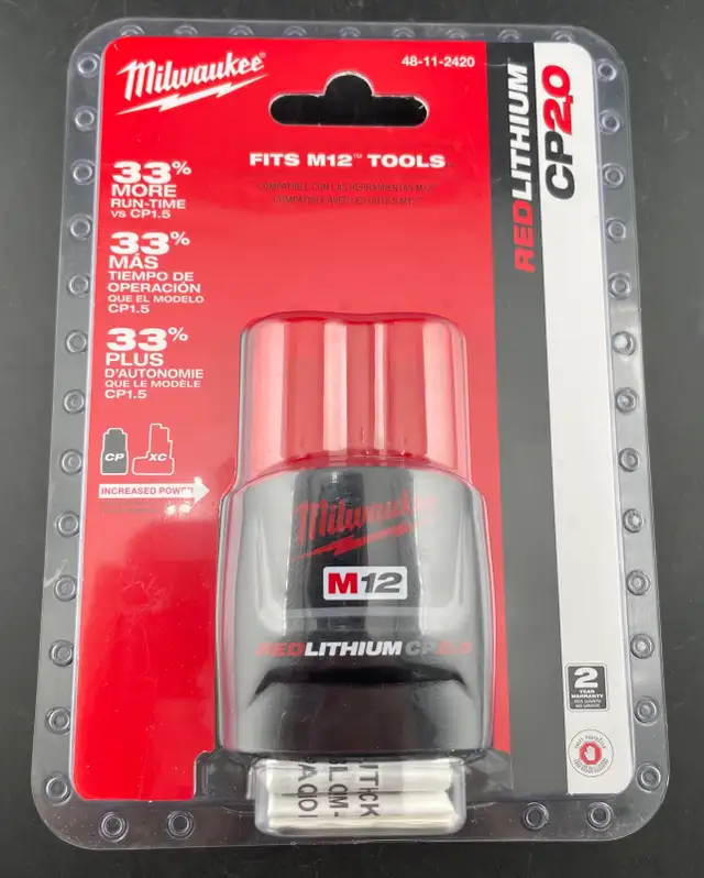 NEW MILWAUKEE M12 CP2.0 BATTERY