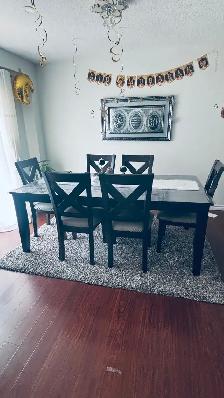 Title:Solid Wood 7-Piece Dining Table Set – Excellent Condition - Photo 6