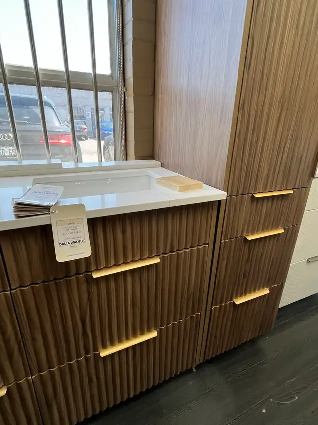 Evolution 3 – Custom Fluted Bathroom Cabinet Collection in Cabi