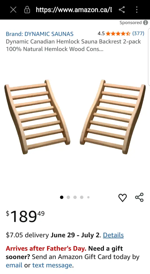 Sauna backrests