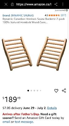 Sauna backrests