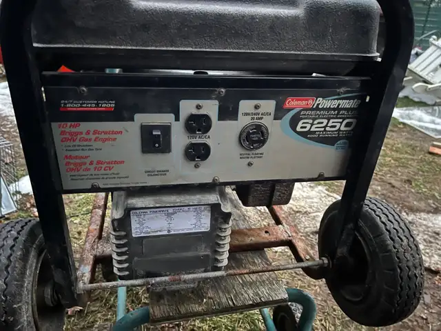 Génératrice 6250 Watts avec moteur 10hp 400$