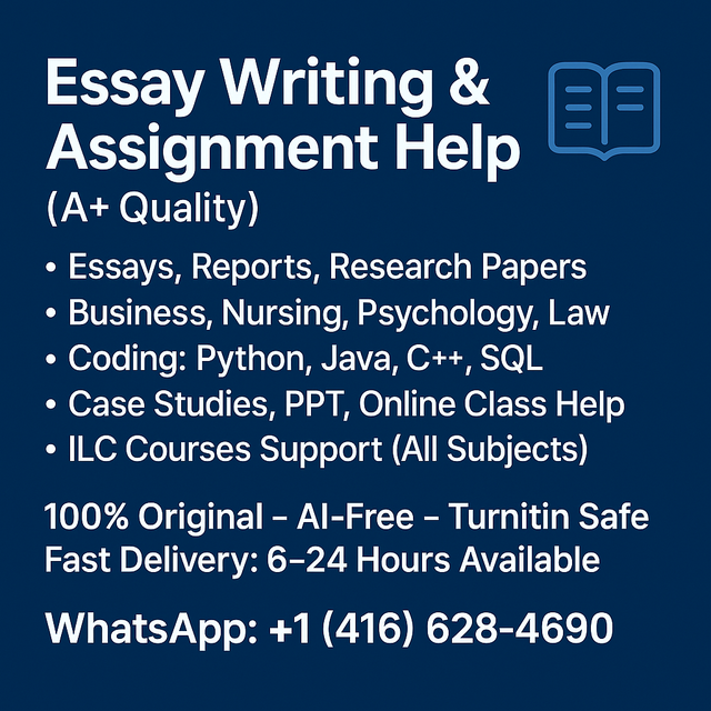 Assignment Help, Essay Help, Online Course Help (A   Grade)