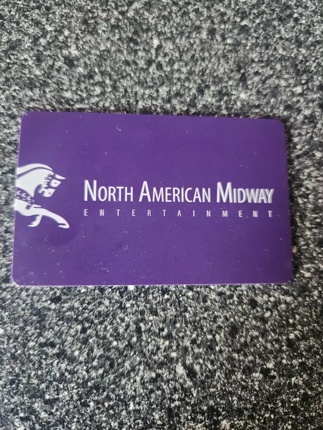 EX ride ticket card