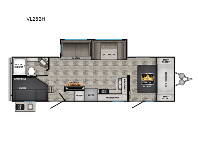 2022 CROSSROADS VOLANTE 22BH BUNKHOUSE