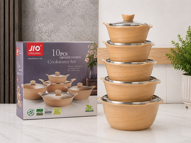 10-Piece Granite Coating Cookware Set