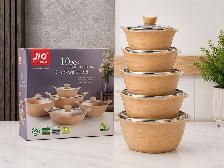 10-Piece Granite Coating Cookware Set