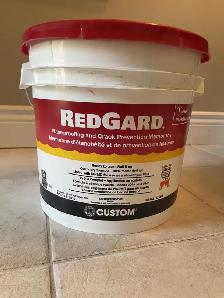 LARGE BUCKET OF REDGARD WATERPROOFING MEMBRANE $125