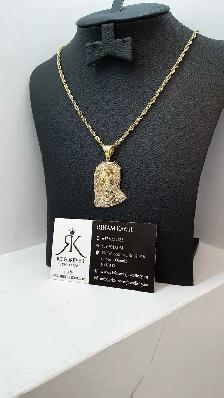 10k yellow gold chain & pendant # 417_C - Photo 2