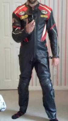 leather 1 piece motorcycle race suit - Photo 2