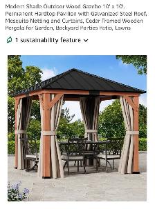 10x10 Cedar Hard Top Gazebo for Sale - Photo 2