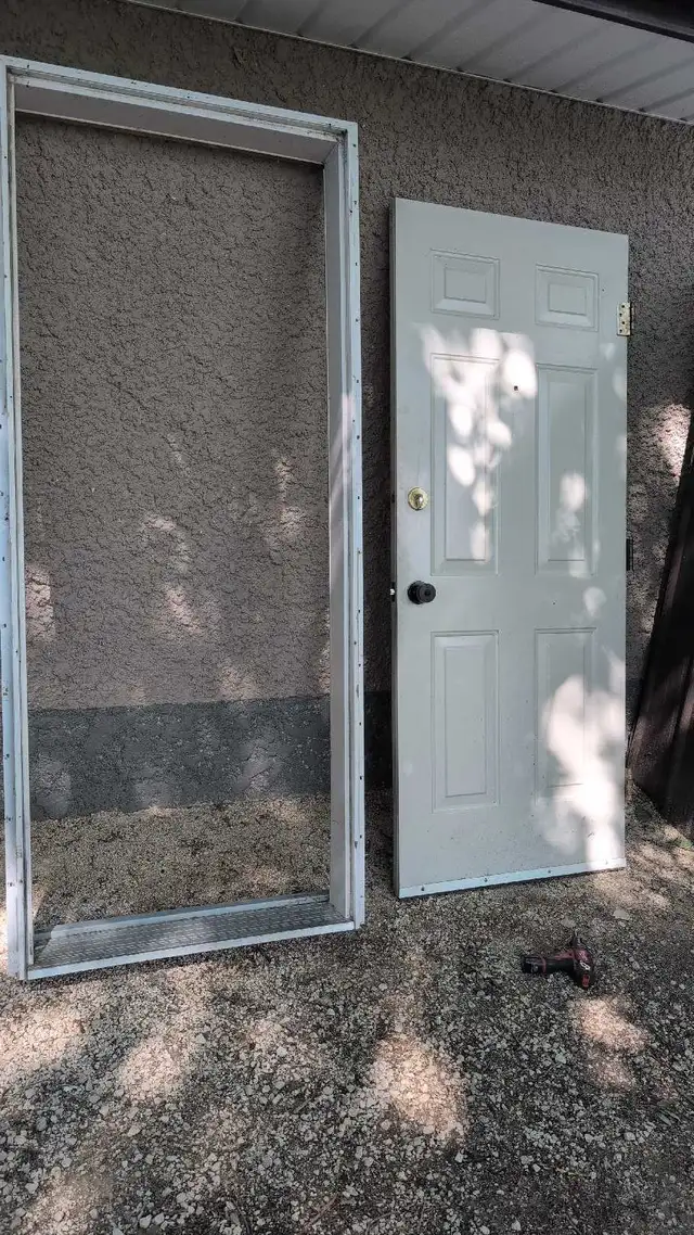 32' steel insulated door with frame