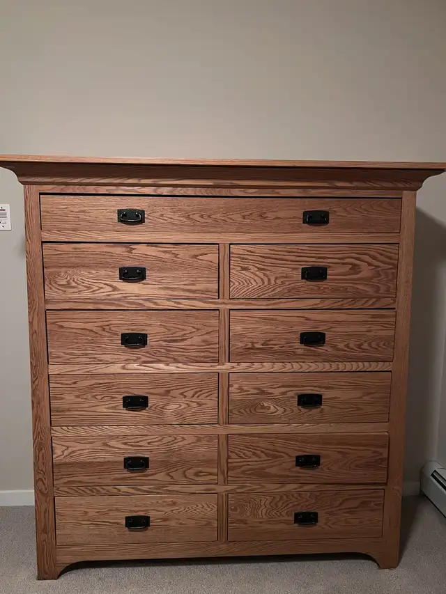 Large Handmade Oak Dresser 5'W x 5'7'H x 22'D
