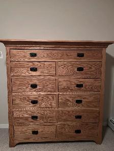 Large Handmade Oak Dresser 5'W x 5'7'H x 22'D