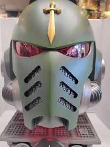 Warhammer 40K Space Marines  Dark Angel MkX 1:1 Helmet - Photo 2