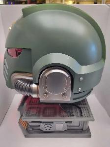 Warhammer 40K Space Marines  Dark Angel MkX 1:1 Helmet - Photo 3