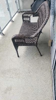 Wicker patio chair/bench - Photo 3