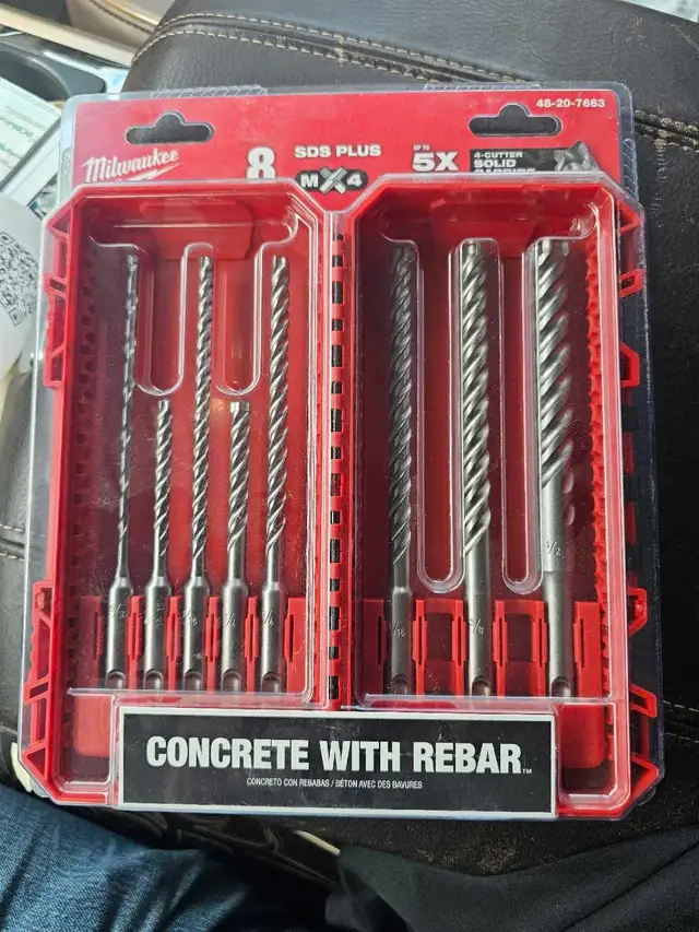 New Milwaukee 4 cutter, concrete bits