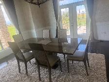 Dining room table and chairs
