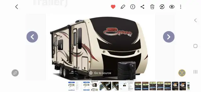trailer for sale on seasonal campsite.