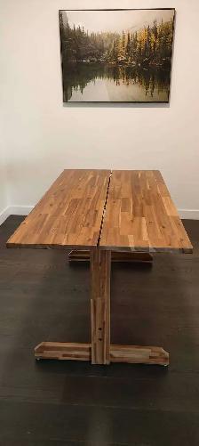 Dinning Table--Solid acacia( 140 x 76 cm), Ask for: $165