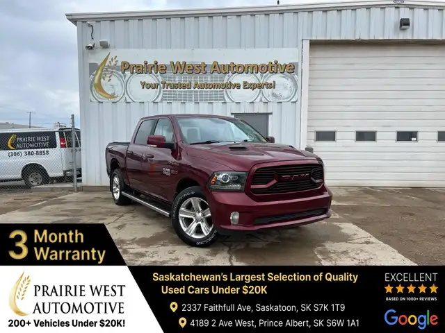 2018 Ram 1500 Crew Cab 3.0L V6 Diesel |Command Start | Sunroof
