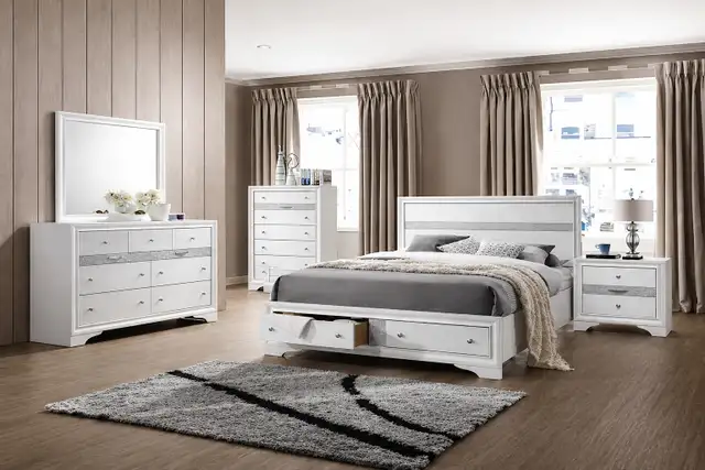White Bedroom furniture 4 Pieces Set