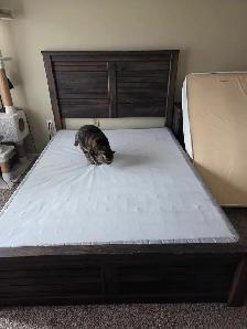 Queen size frame and box spring