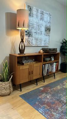 Mid century. TEAK TECK meubles. Buffet, bibliothèque, bahut disq - Photo 2