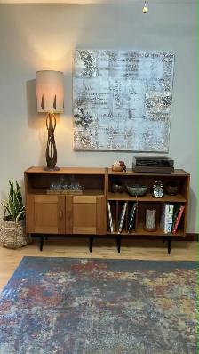 Mid century. TEAK TECK meubles. Buffet, bibliothèque, bahut disq - Photo 4