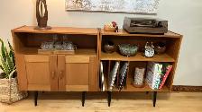 Mid century. TEAK TECK meubles. Buffet, bibliothèque, bahut disq - Photo 5