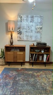 Mid century. TEAK TECK meubles. Buffet, bibliothèque, bahut disq - Photo 8