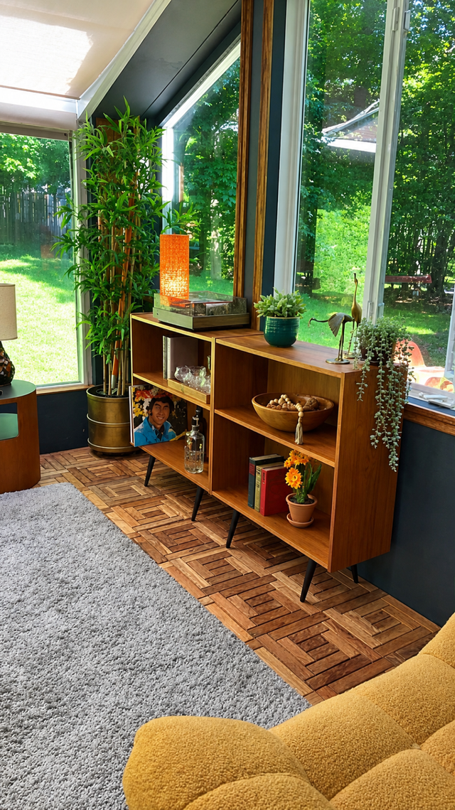 Mid century. TEAK TECK. Buffet, bibliothèque, bahut disques viny