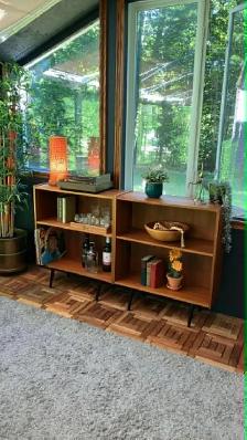 Mid century. TEAK TECK. Buffet, bibliothèque, bahut disques viny - Photo 9