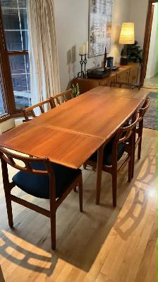 Mid century. TEAK TECK Meubles. Ensemble de salle à manger. Tabl - Photo 2