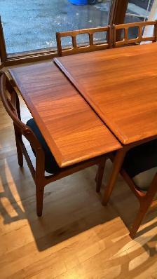 Mid century. TEAK TECK Meubles. Ensemble de salle à manger. Tabl - Photo 4