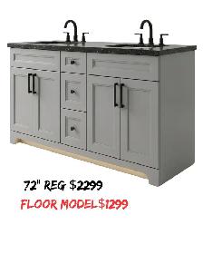 bathroom vanities quartz countertops LED mirrors - Photo 3