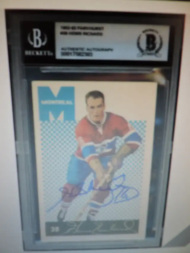 Carte de Henri Richard  1962-63 Parkhurst auto certifié BGS10