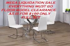 MEGA LIQUIDATION SALE OF DINING TABLE WITH FOUR CHAIRS MUST GO..