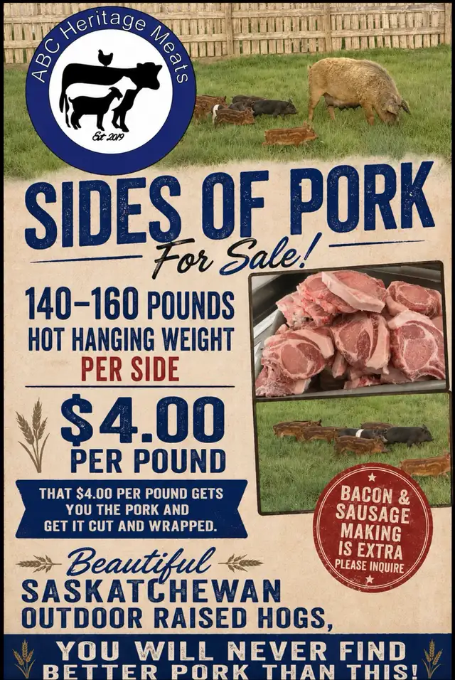 Sides of pork
