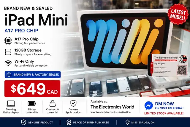 Brand New iPad Mini – Latest Model!